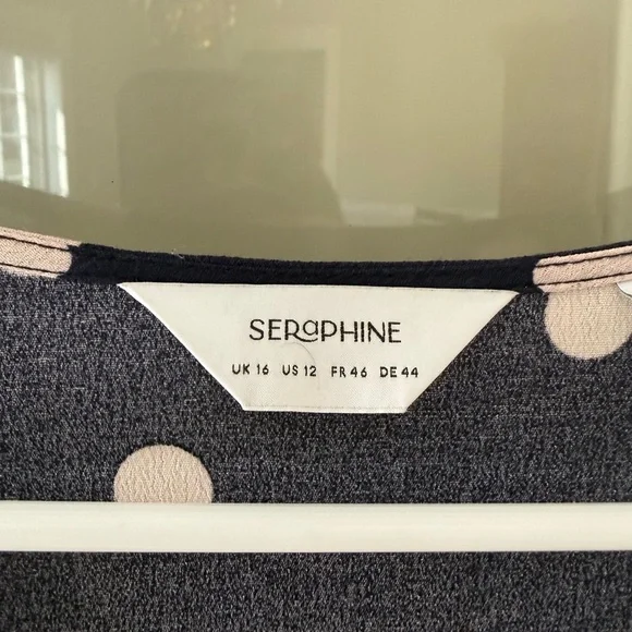 Seraphine Navy Polka Dot Tiered Maternity Maxi Dress - Picture 10 of 10